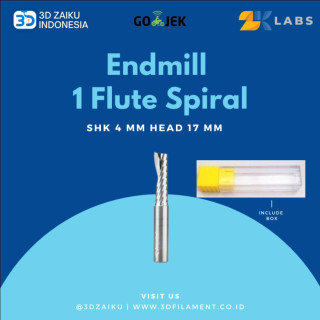 Mata Bor CNC Router Endmill 1 Flute Spiral 4 SHK 4 mm Head 17 mm CEL